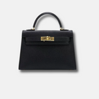 Black l gold buckle